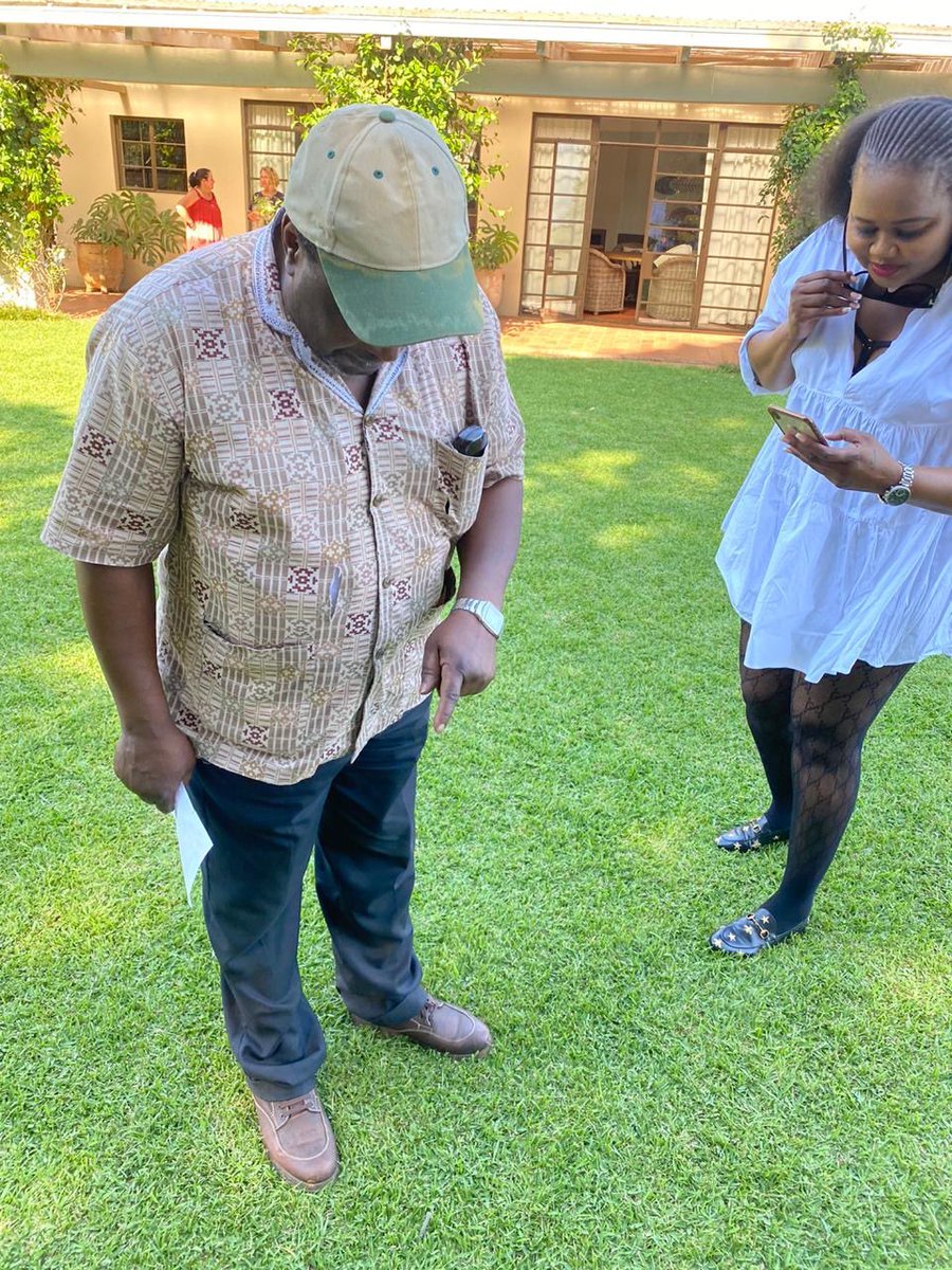 tito_mboweni's tweet photo. After lunch the Men’s Conference convened at King’s Walden to visit Bridget Hilton-Barber. We met some interesting people there. Agatha, Tzaneen, #VisitLimpopo. https://t.co/qar5NZ075r