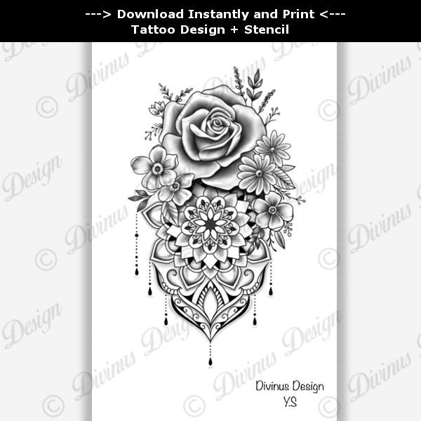 Divinus16's tweet photo. <3 Hot Tattoo trend Ornamental design available for sale! Floral Tattoo | Tattoo design + Stencil/Template - Instant Digital Download #ornamentaltattoo #floraltattoo #tattoostencil #tattoodesign #tattootemplate #customtattoodesign #shouldertattoo #womentattoo https://t.co/1ZzTykKm1l
