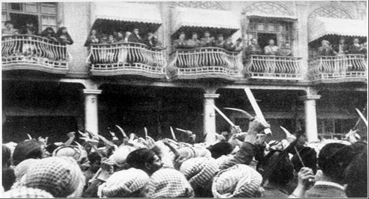 After the coup, on June 1st, the event known as Farhud occurred. Thousands of anti-semitic rioters launched a pogrom, which killed 180 Jews, atleast 1,000 injured and several hundred homes were destroyed