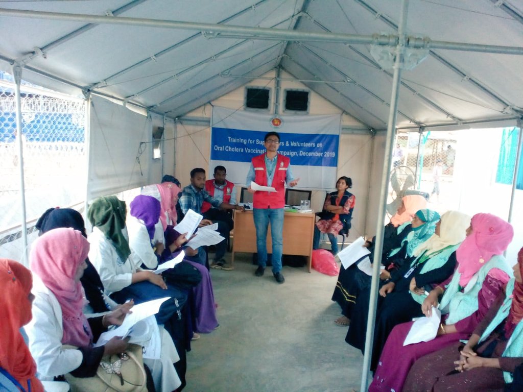 MamunBDRCS's tweet photo. As a part of govt. activity, Bangladesh Red Crescent Society (BDRCS) is carrying out Cholera Campaign at Rohingya camps and Host community. The vaccination campaign was started on December 8, 2019 and continued December 31, 2019.
We're very happy to be part of this Campaign. https://t.co/qS2monv84H