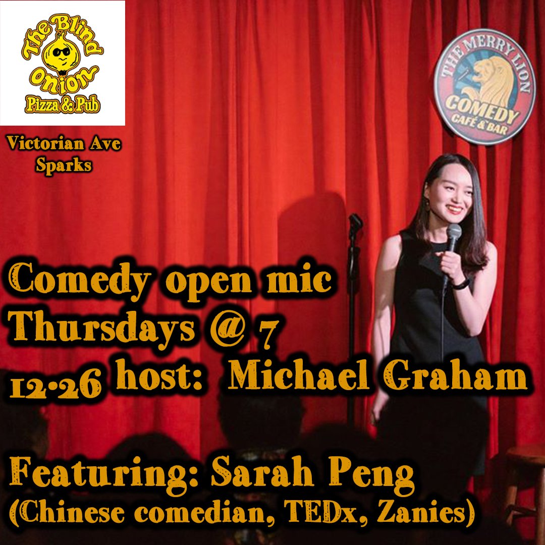 comedypandadead's tweet photo. Come sign up for our comedy open mic at Blind Onion Sparks at 6:30. We've got special guest comedian from China, Sarah Peng who will be doing 15 mins!
#openmic #comedy #standupcomedy #chinacomedy #chinesecomedy https://t.co/SdKLZnA02A