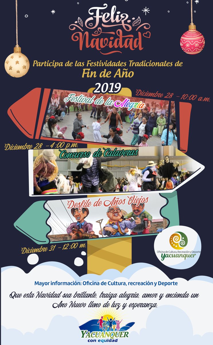 AlcaYacuanquer's tweet photo. Programación fiestas de fin de año https://t.co/8xmhLjdxre https://t.co/yjuR2yLCEW
