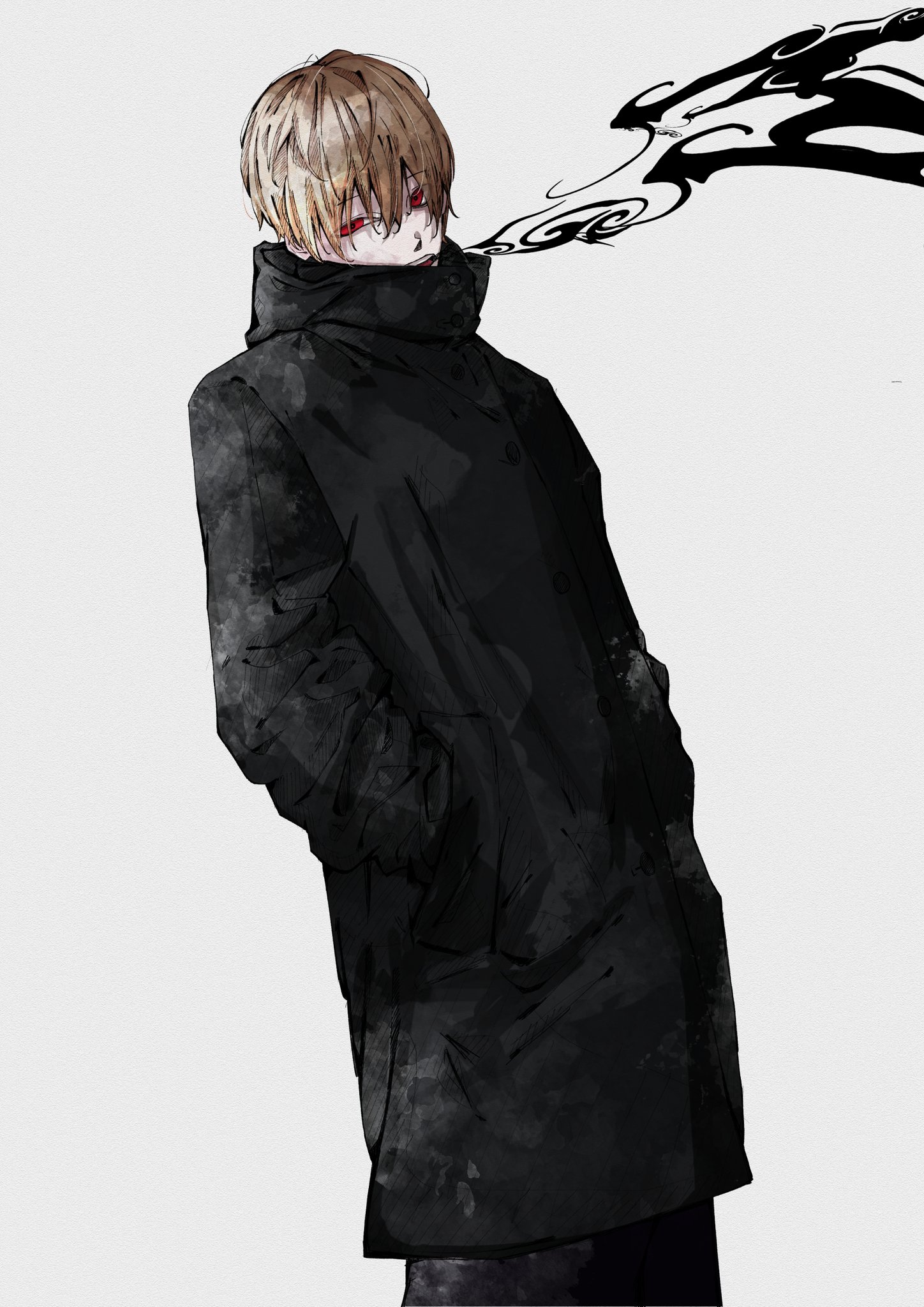 榎見咲也 黒コート金髪赤目男 イラスト好きさんと繋がりたい 冬の創作クラスタフォロー祭り 私の絵柄が好みって人にフォローされたい T Co Xo60srq3ip Twitter