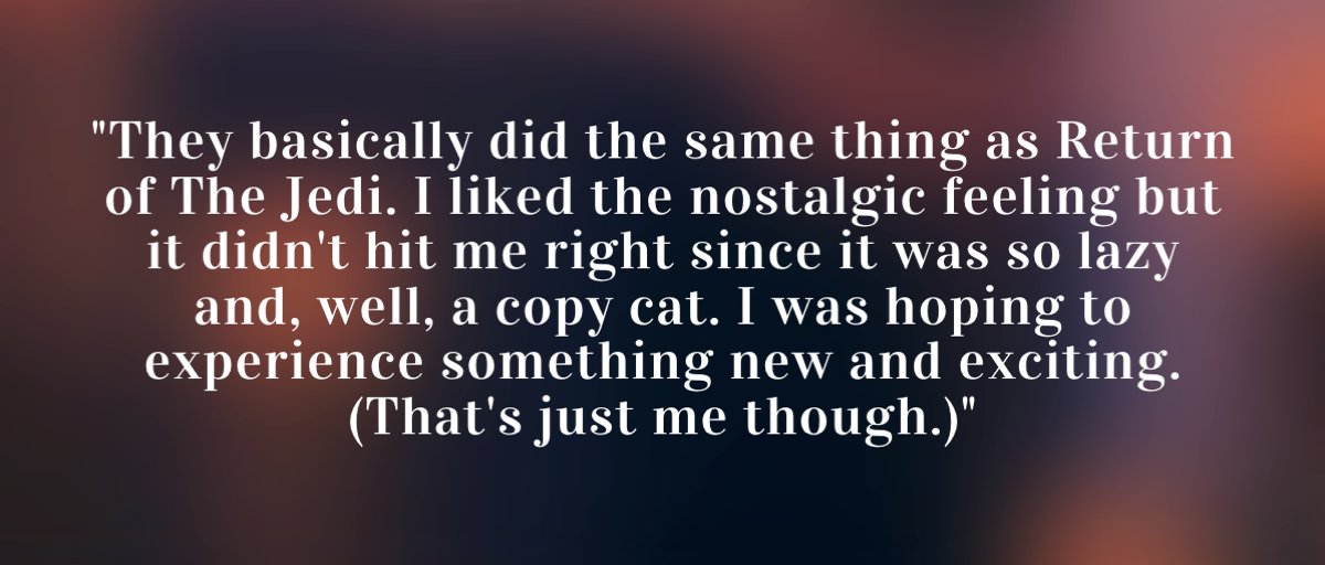 Film Review Contest Highlight: 🎲Solo🎲 shares his mixed feelings about #TheRiseOfSkywalker. Do you agree?

Read his full review here: aminoapps.page.link/Zeq7