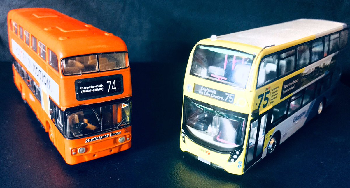 BusModelScot's tweet photo. #ChateauLait #Castlemilk #Glasgow #Buses #ThenandNow #Throwback @FirstinGlasgow @ADLbus #Enviro400 @SPTcorporate #Leyland #Atlantean 

#Strathclyde #StrathclydeBus #FirstGlasgow #FirstinGlasgow #CMNL #UKBus6514 #Code3 #Model #ModelBus #Scottish https://t.co/dNQkUEGgaF