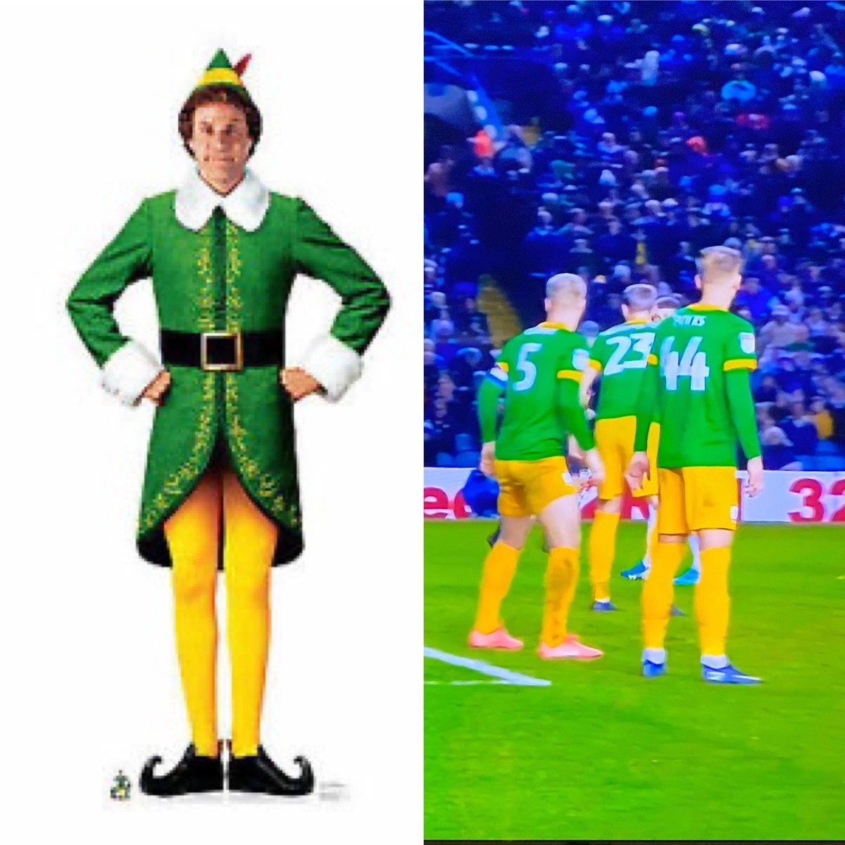 SMACKLEAMINGTON's tweet image. Very festive of Preston North End to play in Buddy The Elf Kit’s this evening...
@pnefc @LUFC