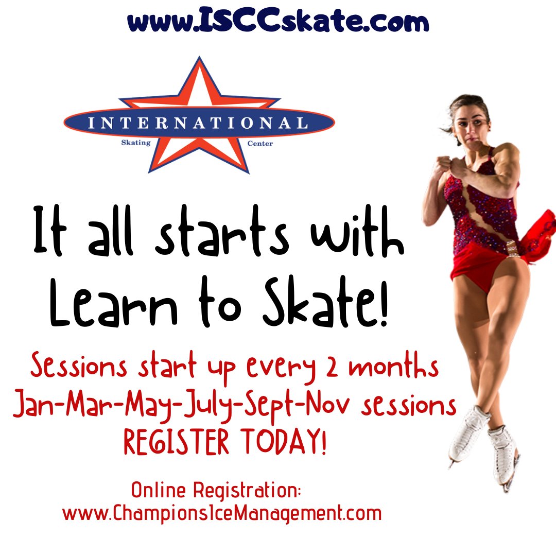 To register for our ISCC programs go to ChampionsIceManagement.com  For facility schedule and general information go to ISCCskate.com  #skating #learntoskate
