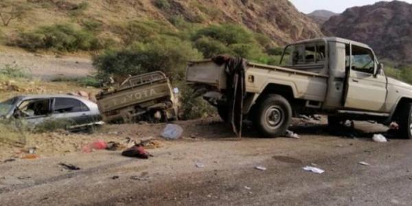 #شبوة 
قوات #المقاومة_الجنوبية تستهدف طقم لميليشيا الحكومة الإخوانية الإرهابيةيتبع لميليشيا الاصلاح اللواء 21 ميكا
اليوم الخميس  في الخط العام الرابط بين مديريتي الروضة وحبان بشبوه وأسفرت العملية عن مقتل جميع من كانوا على متن الطقم