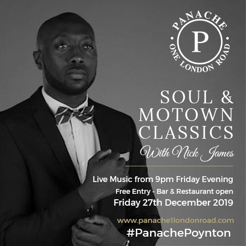 Nick James will be joining us again tomorrow evening to bring us the smooth sounds of Soul and Motown!
#PanachePoynton