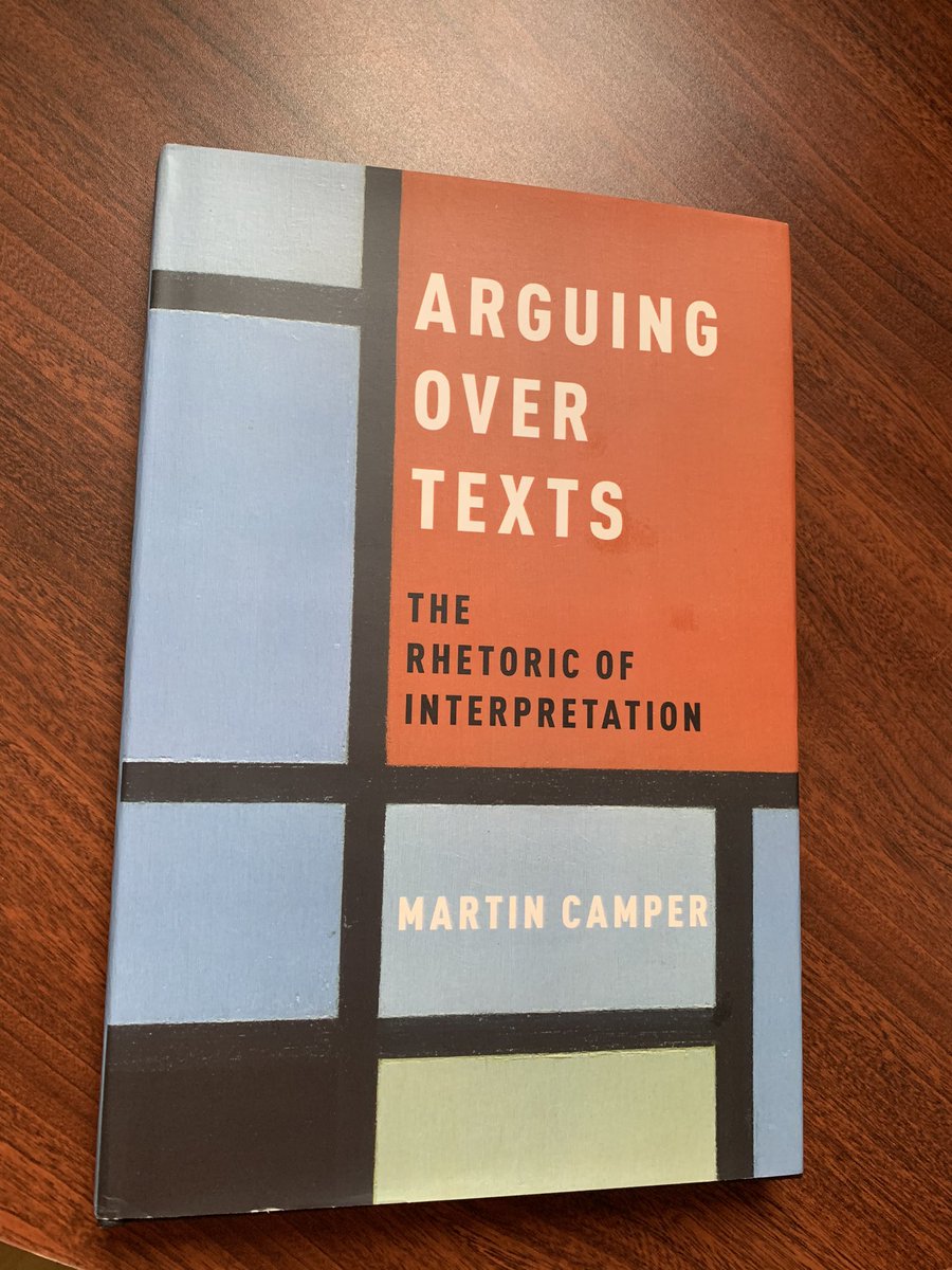 ZechterF's tweet photo. What an awesome present!! I can’t wait to read @MartinCamper’s book on the rhetoric of interpretation. https://t.co/IcwACbmn2A