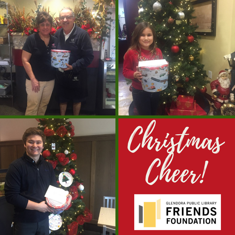 gplffoundation's tweet photo. Spreading Christmas Cheer to @CommercialJim, The Village Eatery, @AmericasCCU, @a1partyrental and @ChickfilA to our community partners who support the Friends Foundation and Library all year ‘round.

#thankyou #christmascheer #gplff #weloveoursupporters #glendora #community https://t.co/RxoyNO4wM5