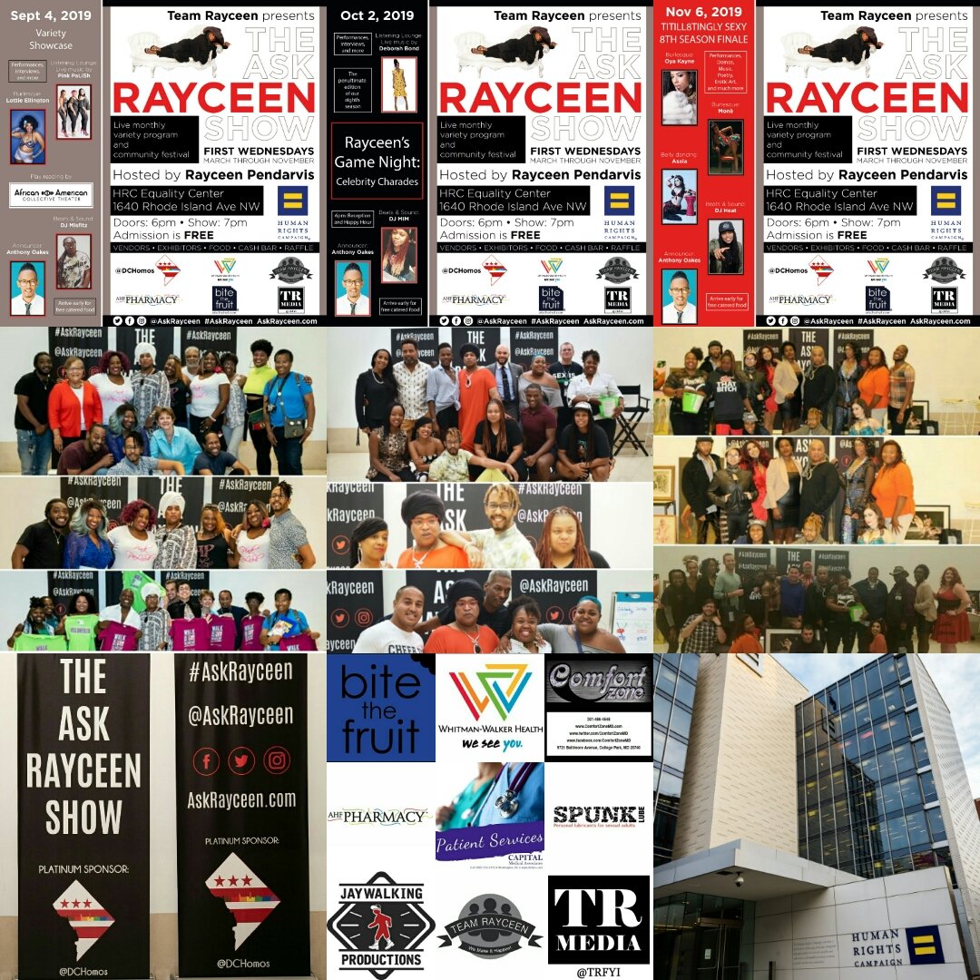 RayceenFans's tweet photo. The final #TBT of the year: The eighth season of @AskRayceen in 2019, hosted by @RayceenHRH and produced by @TeamRayceen
#TBThursday #tbt2019 #2019inReview #2019Recap
#dcevents #artsdc #dcarts #artdc #dcart #202Creates #dontmutedc #dc #dmv #community #DCProud #dchistory #dc2019 https://t.co/6oUAEzlM4r
