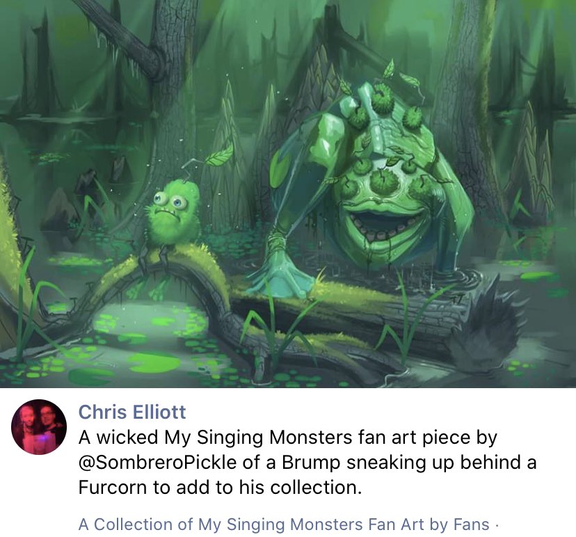 SombreroPickle @SingingMonsters You know your art is good when one of the  official artists for MSM shares it. But yeah, your art is amazing and  seeing some good fanart of Brump is
