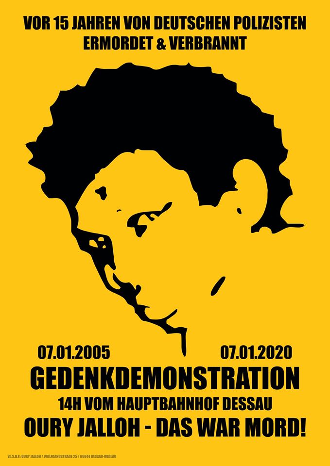 NopolgB's tweet photo. #Tatort Dessau : Oury Jalloh ermordet im Polizeigewahrsam. 

Kommt mit nach Dessau! Es gibt noch Platz im Bus von NRW (Abfahrt Köln Hbf) nach Dessau. Einfach Mail an oj_demobus_koeln18@riseup.net https://t.co/ccZ0yLGNR1
