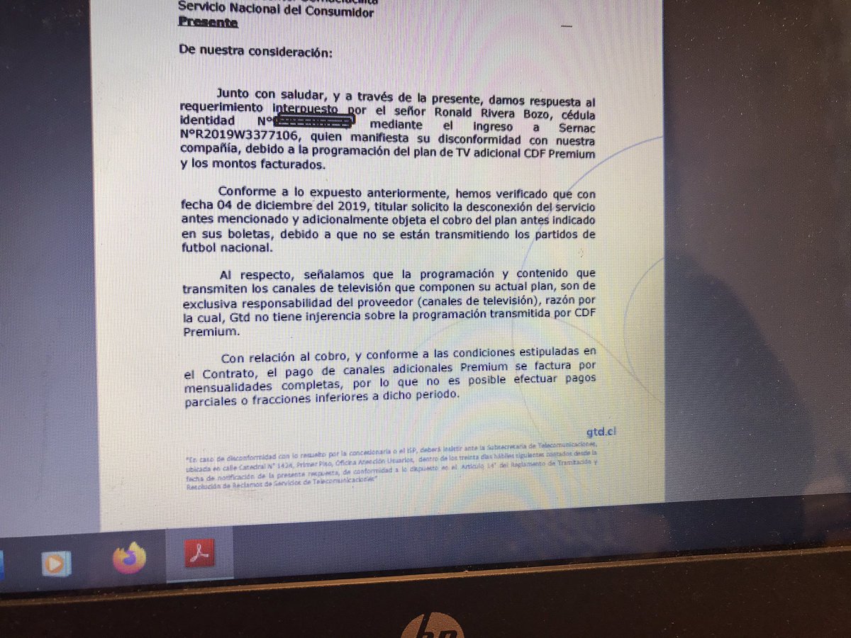 rerb06's tweet image. Recibí respuesta del Sernac por reclamo de Cdf Premium, no se hace responsable ni realizará compensación alguna y ahora que se hace ???