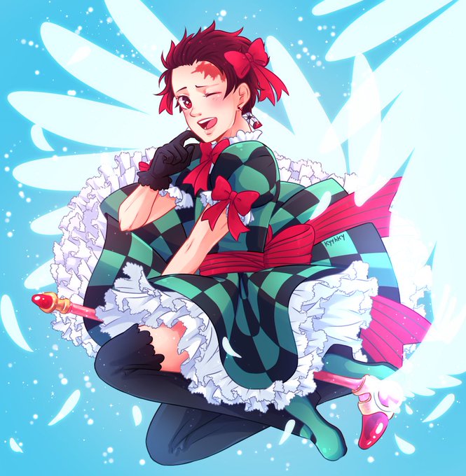 Kyyhky (キキ) 🍄🐼SABISCO NEW ANIME!!さんがTwitterに投稿した竈門炭治郎(鬼滅の刃)のイラスト。