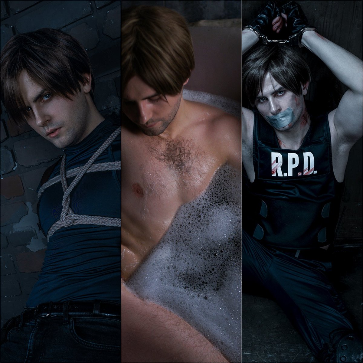 Which Leon is your fav?I have 3 sexy photoshoot #leonkennedy #leonscottkenn...