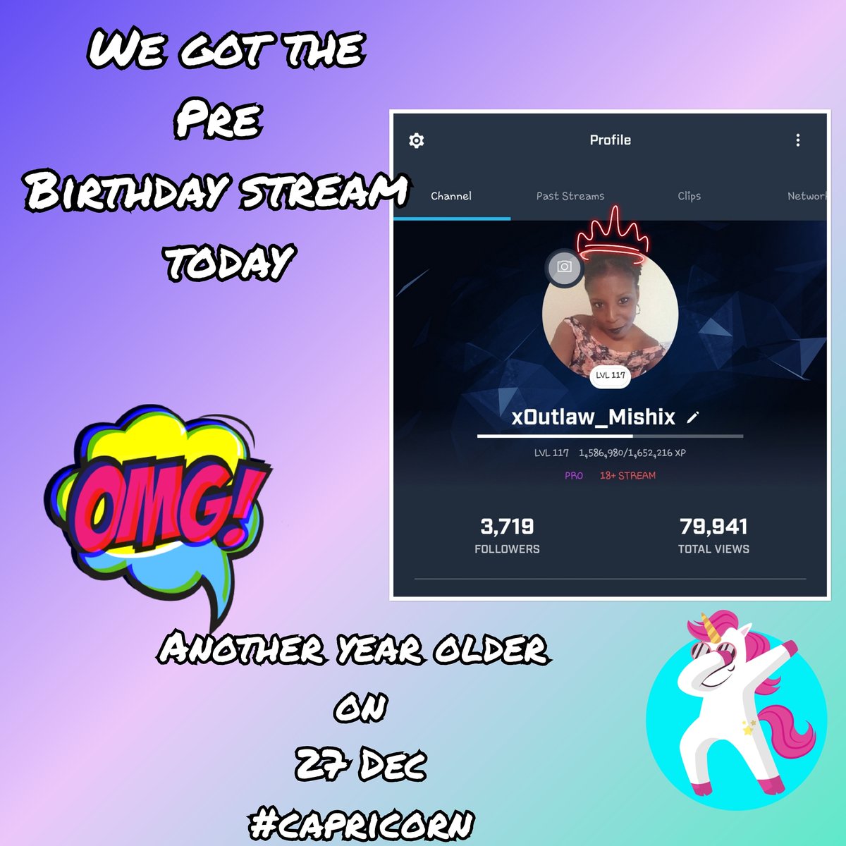 MiishiiTV's tweet photo. Ayeeeee it's that time PRE- BIRTHDAY stream today come swing by and chill 💜💜💜
@ladiesofmixer @mixermaidens @mixergaming
 @Mixer_streamer @MixerStreams @UniteMixer @MixerShares @MixerUnified @MixerRetweet @MixerRetweet @mixerconnectn @rt_beam @substreamersRT3 @supportstreamz https://t.co/0vzZK6VhY0