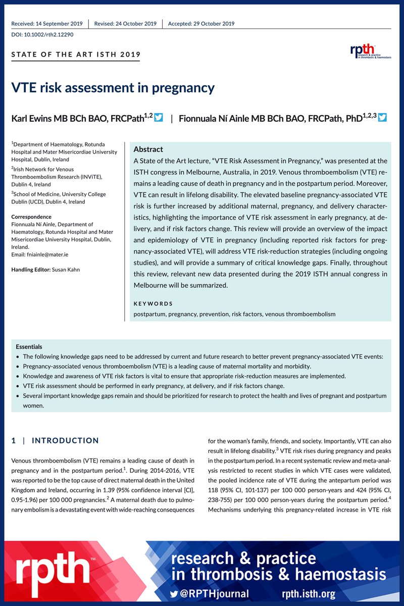 RPTHjournal's tweet photo. #RPTHReview by @kewins @fniainle reviews the science presented at #ISTH2019 about the epidemiology, risk assessment, prevention, and future research needs for pregnancy-associated #VTE #PregnancyVTE. #IllustratedReview #CoagCapsule Read here to learn more: https://t.co/DksLpTZfBx https://t.co/Ru7RNbklJt