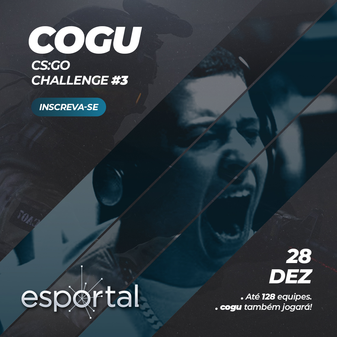 🏆 COGU CS:GO CHALLENGE #3 🏆

Tá chegando o fim de semana e, advinha? Mais um COGU CS:GO Challenge vem por ai!

Para mais info: esportal.com/tournament/379…