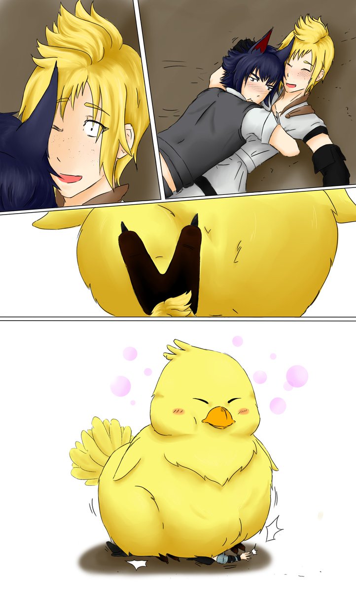 Another tiny comic I drew for the floof! Let me introduce to you jealous Nyactis.
#ffxv #chunkobo #fluff #chocobo #promptoargentum #noctisluciscaelum #nyactis #promptis