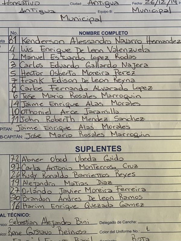dixonvasquez_LR's tweet photo. #LNFGenLaRED
#GranFinaldeIDA
Se viene el partido de ida
#AntiguaGFC vrs #Municipal
Y estás son sus alineaciones
Lo puede escuchar por @Lared1061 https://t.co/1t7Aco05dp