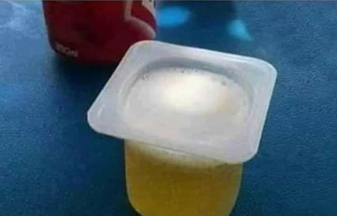 elcosodelapizza's tweet photo. Mi nutricionista me dijo que cambie el vaso de cerveza por uno de yogurt, todo es cuestión de voluntad https://t.co/PX9drpDhuf