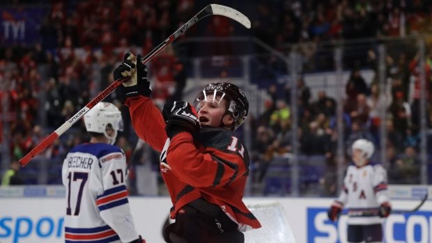 ChefLuciaCater's tweet photo. Grabbing your jersey and displaying that you are #1 after a goal or a win, is NOT the Canadian way, players and fans...  Congrats on your win at the World Juniors 2020, Canada! https://t.co/YPwX3BUoxL