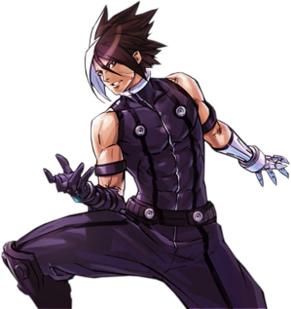 NAMELESSAge: ???Country: ???Team: N/AOrigins: KOF2002UMa character introduced in the kof 2002 remake, nameless is another kyo clone presumably meant to replace K9999 after his retcon. he has a dead girlfriend he desperately misses.