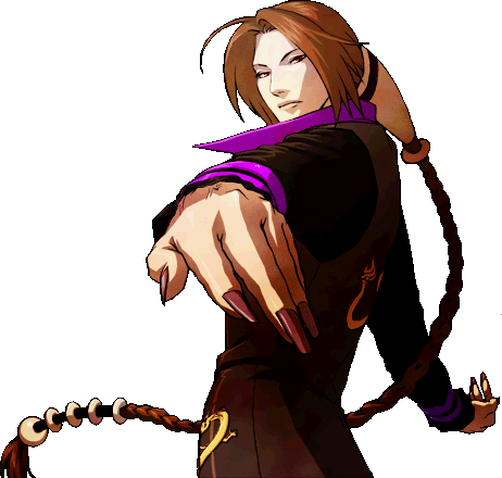 DUO LON - "The Silent Assassin"Age: 21Country: ChinaTeam: Hero TeamOrigins: KOF 03the son of ron, and a member of the flying brigands. lon became an assassin to hunt down his father. he's serious, but has a good heart and a strong moral code.