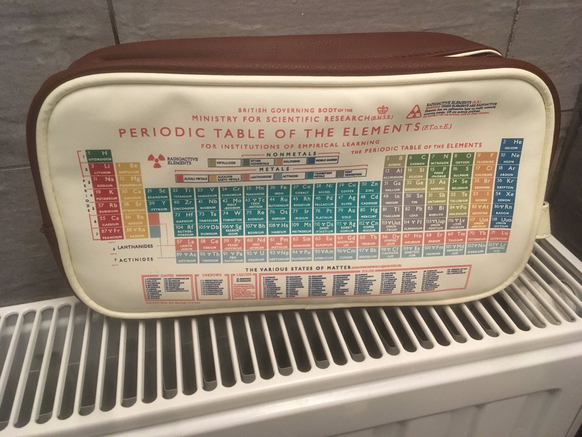 Just got this ‘periodic table of the elements’ toilet bag as my mom’s #gift for #xmas2019 ... perfect match! #proud @AcademicChatter #mendeljev