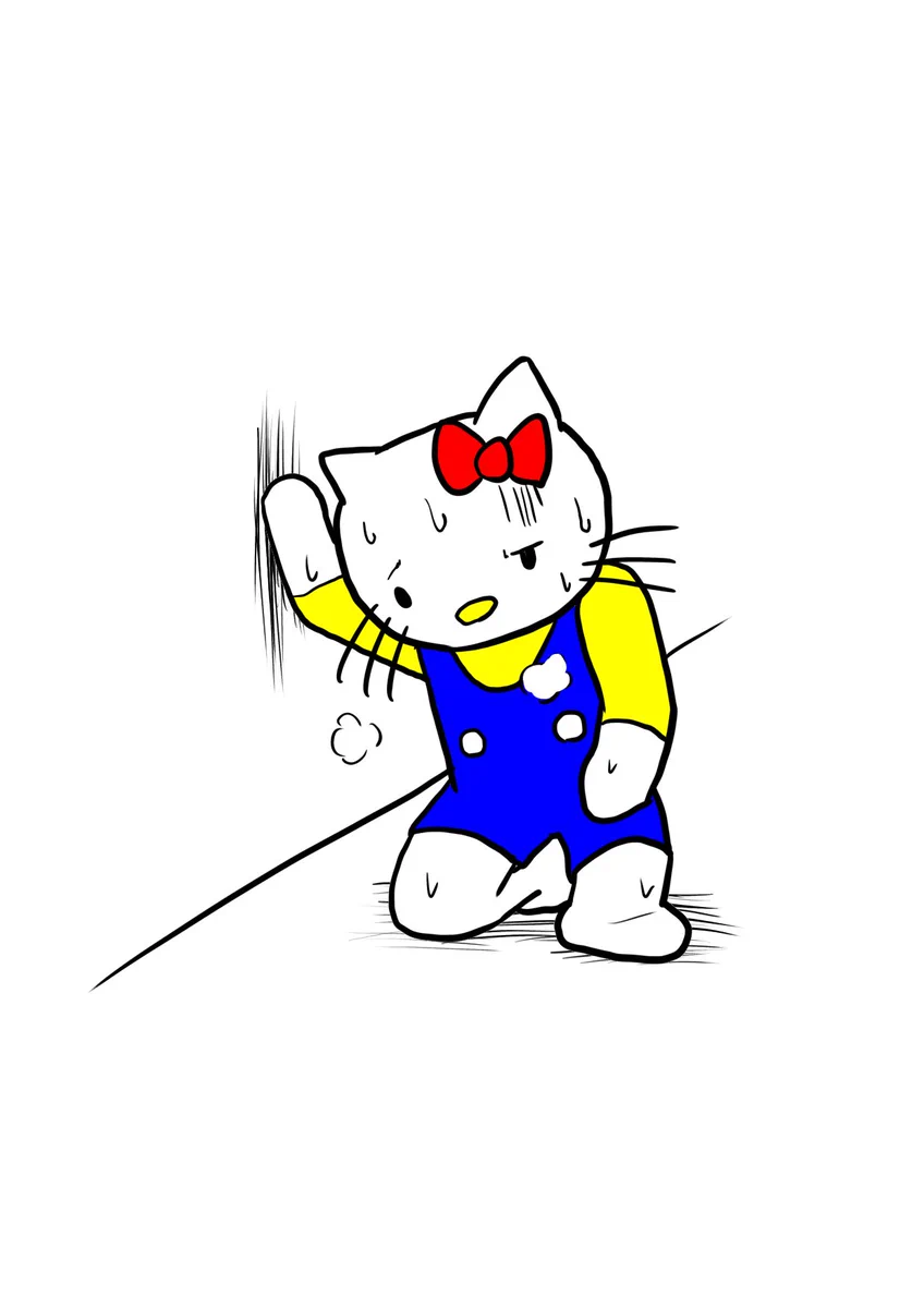 ハローキティが働き過ぎによりとうとう「疲労キティ」になってしまった・・・www
