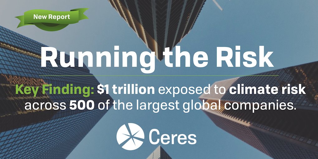 CeresNews's tweet photo. Impacts of #ClimateChange & other #ESG issues are being felt across every sector of the economy. #RunningTheRisk identifies how corporate boards can examine & oversee #ESG risks to lead their companies to long-term success. #corpgov https://t.co/hnwbJbcxIB https://t.co/XykuYn7lFo