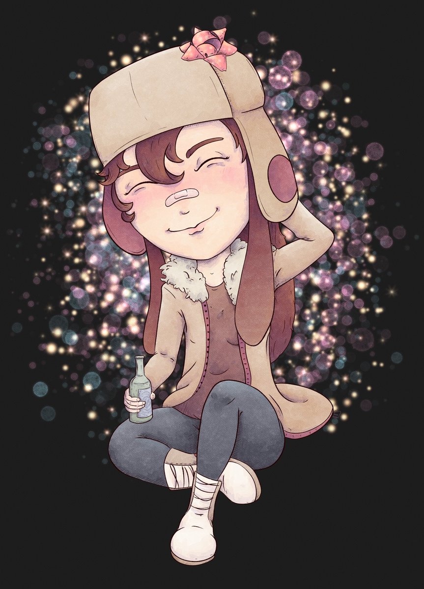 ponderingpanda's tweet photo. A little late on my secret santa, but finally finished this for @Appendagechild And because I am super indecisive about things, there's a normal version, and a slightly more christmassy one ^_^ this character was a lot of fun to draw, and I enjoyed taking part in #SecretSanta2019 https://t.co/FYtUEhKlMw