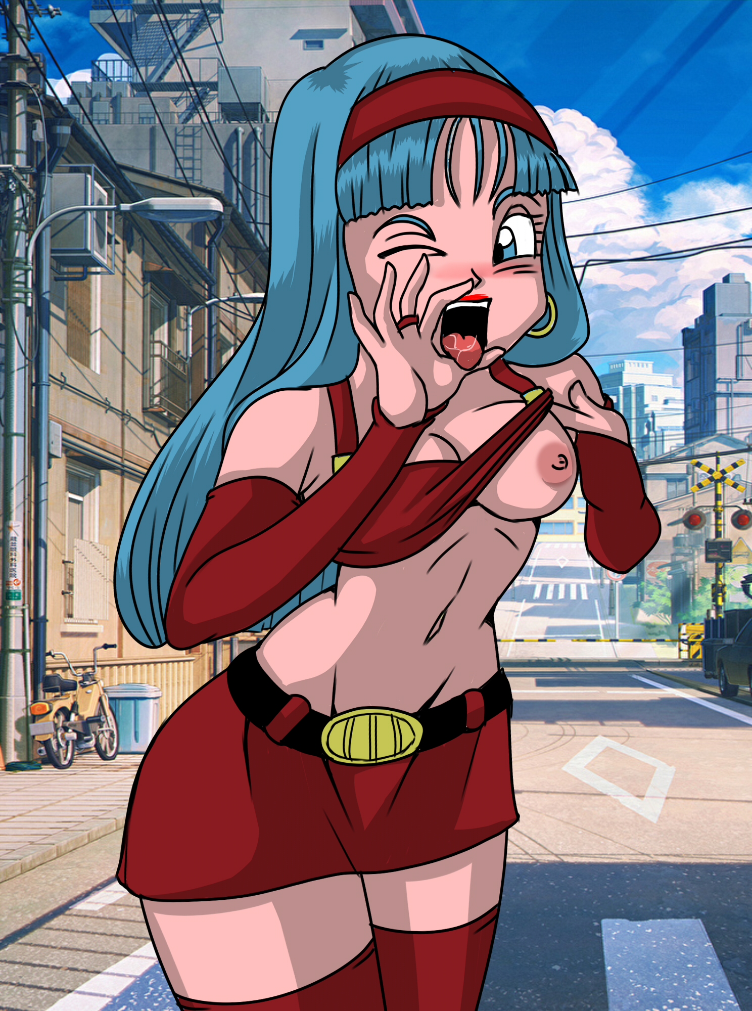 blinx1287 on X: Bulla giving a naughty little tease and a peak! #blinx1287  #bulla #bullabreifs #ecchi #hentai #dragonballgt t.co64lh7TTwDi   X