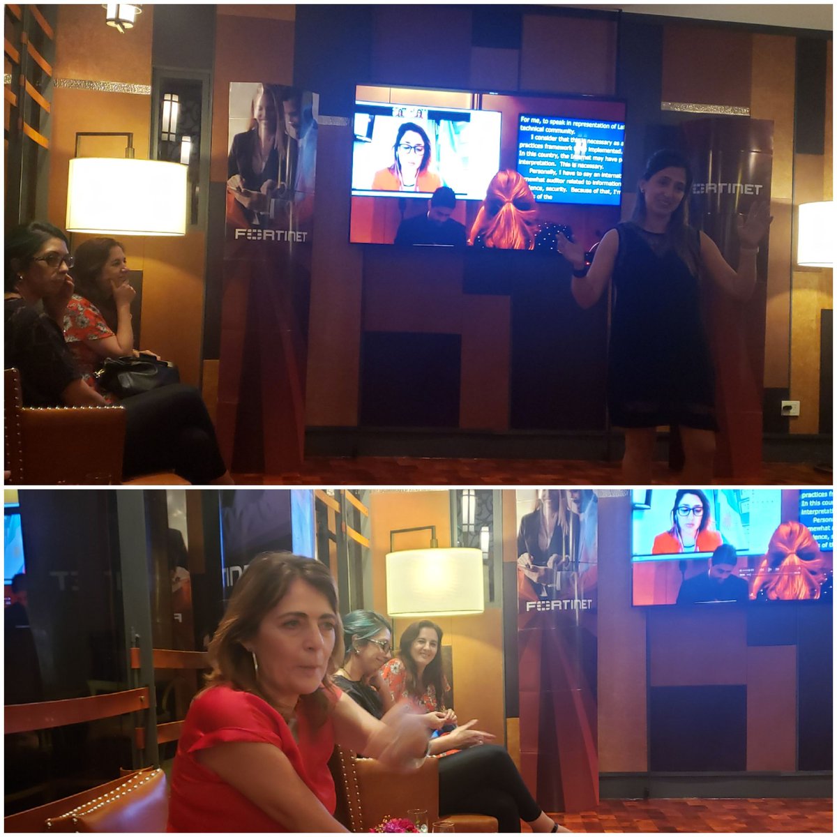 GioiaCintia's tweet photo. Especial brindis de @B01Group! Reencuentro con admirables mujeres profesionales de IT apasionadas por la Ciberseguridad luego de un año con tantas act. nacionales e internacionales compartidas! 2020 vamos por más! Gran organización de @Caruchy y auspicio de #Fortinet #BinaryGroup https://t.co/SfYNakVNjv