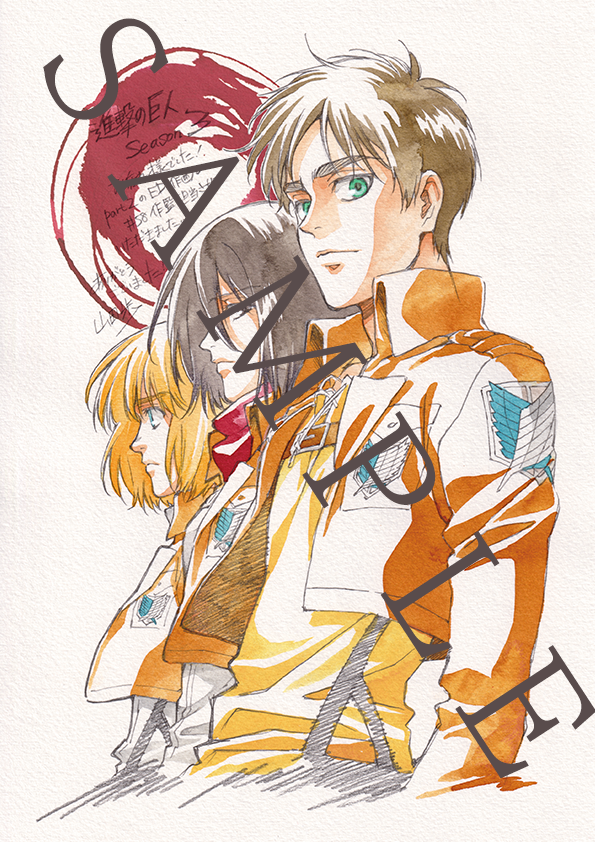 進撃の巨人 Season3 お疲れさま本 公式Twitterイラスト集 セット C97先行販売】 スタッフのイラストやキャストのコメントを収録した