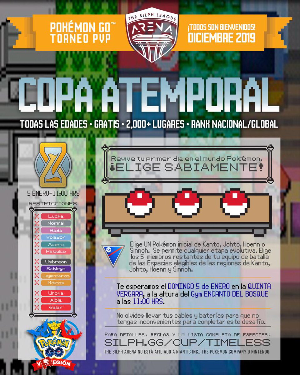 pkmnvoficial's tweet photo. #CopaAtemporal 🕰 ⏰⌛⏳
¿Donde? En el Parque Quinta Vergara , sector de Encanto del Bosque.
Aún hay plazo para inscribirse Más información en el siguiente grupo de Whatsapp: https://t.co/iyq7wR7qsK
Si deseas pre-inscribirte entra al siguiente link: https://t.co/BB5HnKirTQ https://t.co/Yk2hnthw35