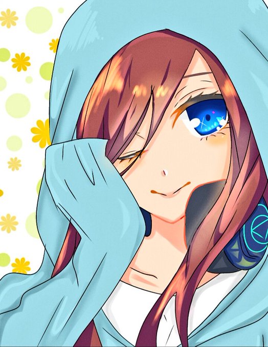 めい吉🐺さんがTwitterに投稿した中野三玖(五等分の花嫁)のイラスト。