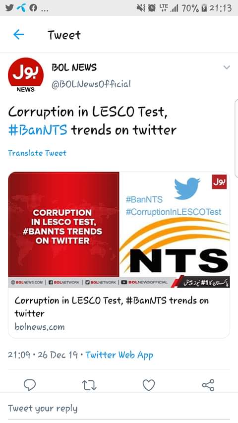 ServiceNts's tweet photo. @realDonaldTrump kindly call our PM in this regard.
@ImranKhanPTI As PM you are ignoring us which is totally unfair and unjust.
You have to listen us and now it's your responsibility to issue order to invisagate All Disco's recruitment process.
#CorruptionInLESCOTest
#BanNTS https://t.co/xpVEKZLrcS