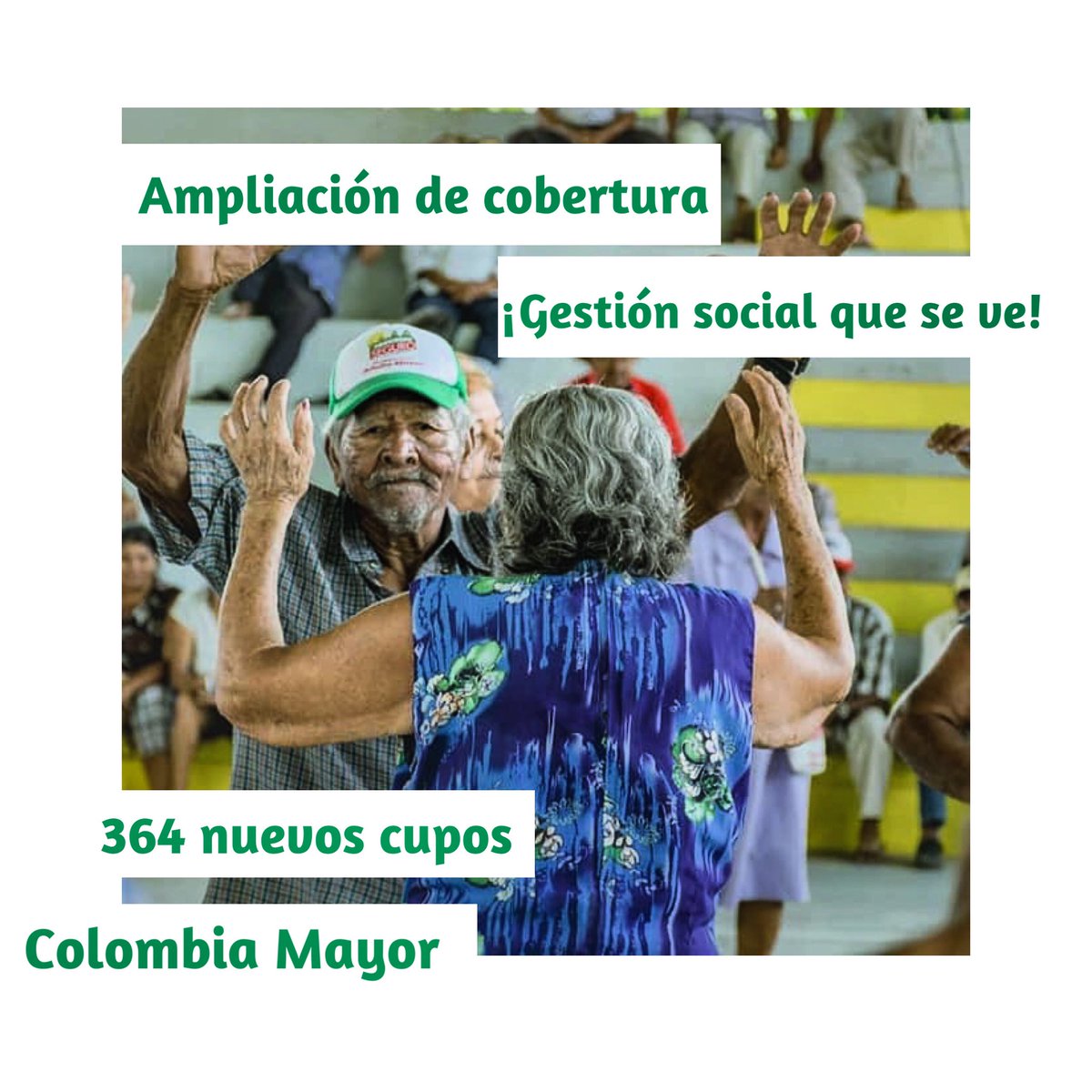 Gestionamos y gestionaremos hasta el último día de esta administración. Con gran alegría recibimos la notificación de la aprobación de la ampliación de cobertura del programa Colombia Mayor en Cereté. Son 364 adultos mayores que se suman a los 5.187 que ya estaban en el programa.