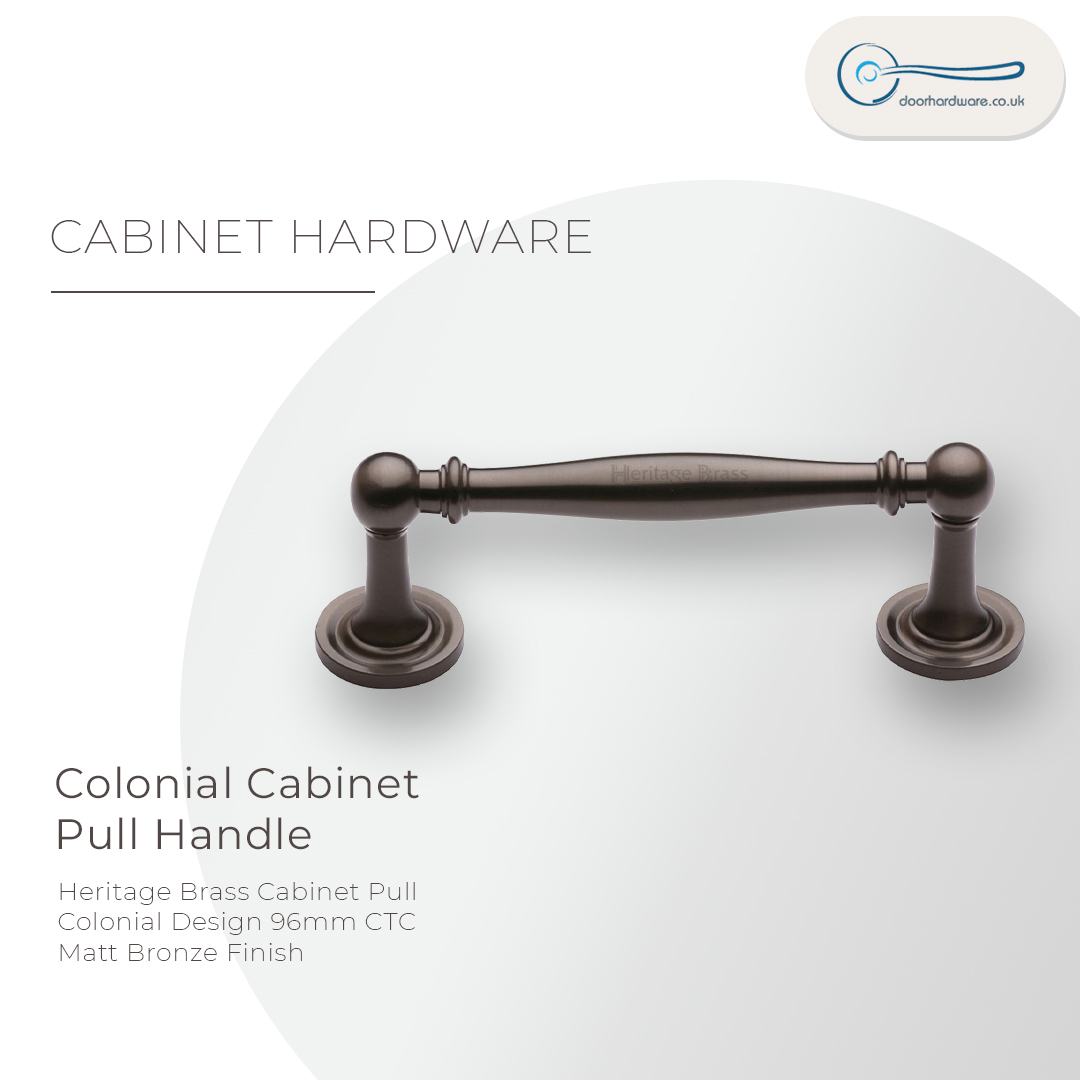 doorhardwareUK's tweet photo. COLONIAL CABINET PULL HANDLE
Heritage Brass Cabinet Pull Colonial Design 96mm CTC Matt Bronze Finish
Visit Us: https://t.co/WSnCjznVm3
.
.
.
#Doorhardware #colonial #cabinet #design #matt #bronze #finish #solid #brass #screws #fasteners #cabinetpull #screwholes https://t.co/opuAalW8YV
