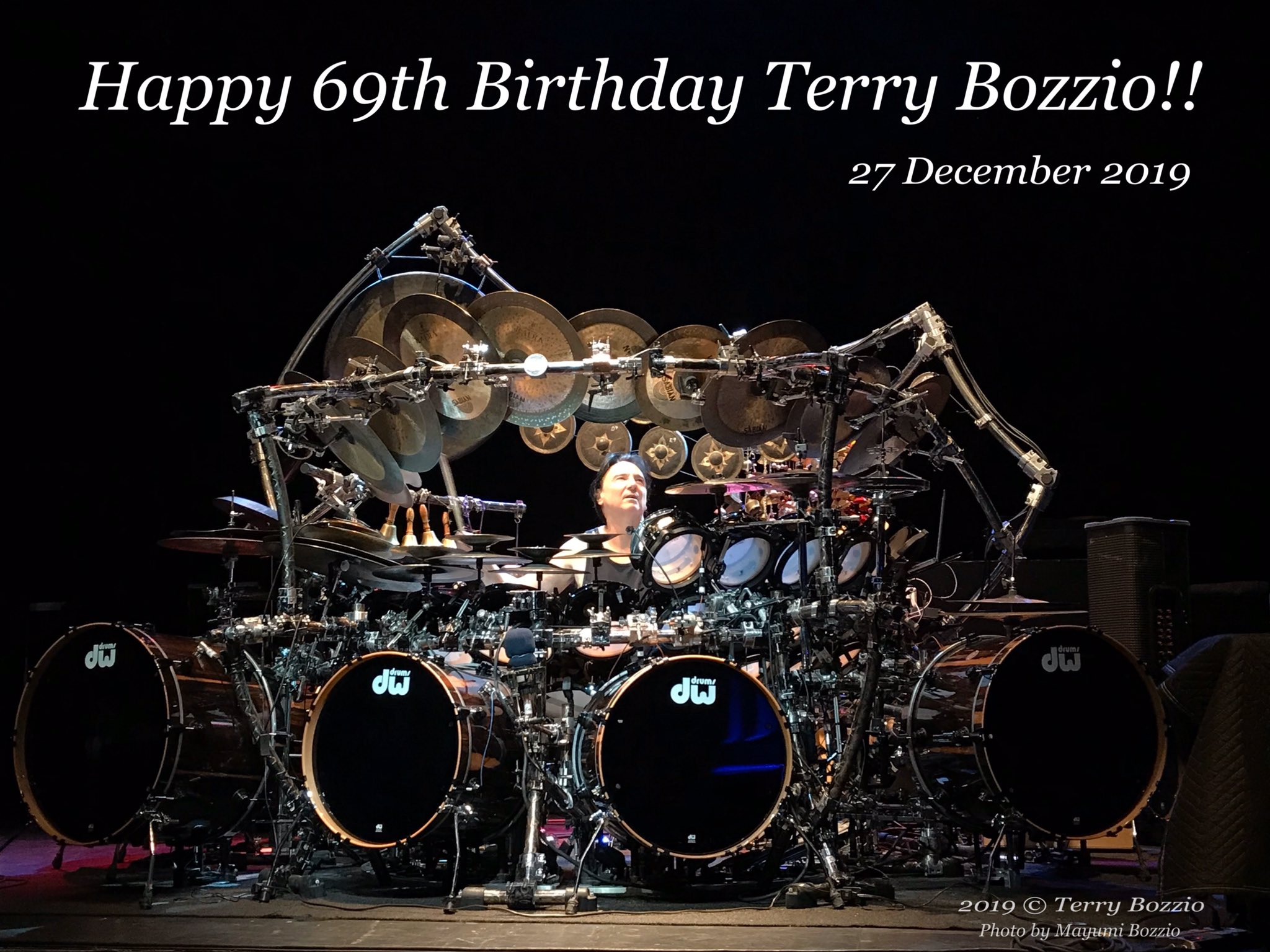 Happy 69th Birthday!
Terry Bozzio was born 27 December in 1950.  