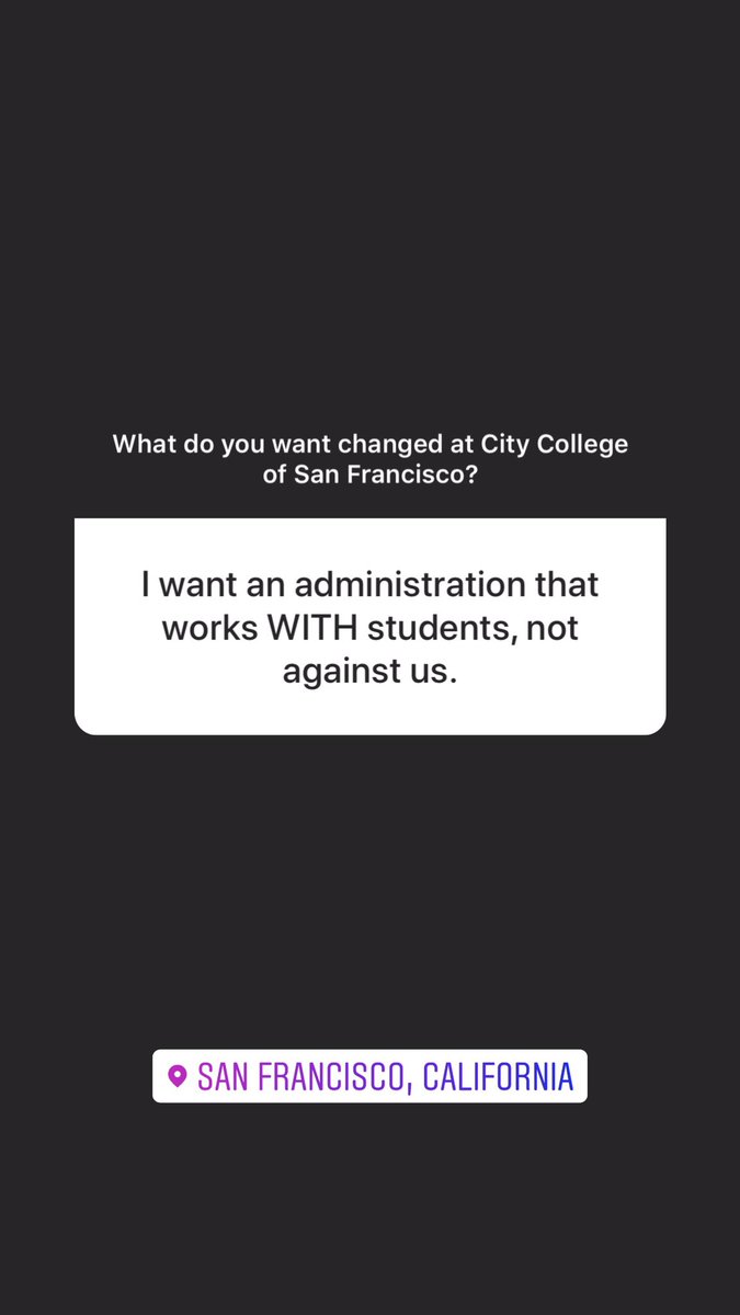 CCSFStudentsays's tweet photo. #Citycollege of #SanFrancisco #students want #CCSF administration that isn’t damaging students’ education or bringing down morale.
#ourtime #oureducation #ccsf #freecity #sf #highered #workwithstudents https://t.co/pIU4eIXLHu