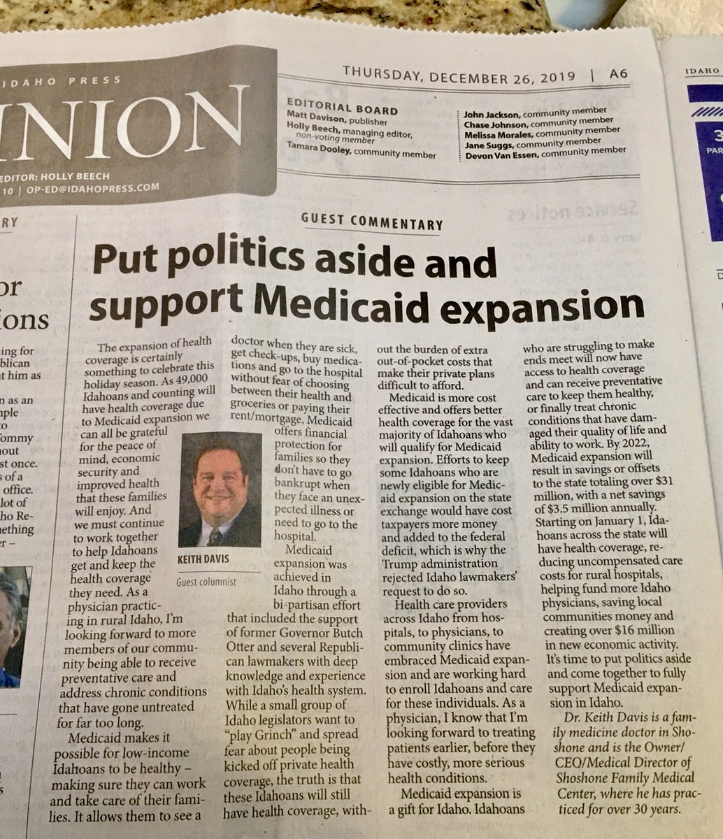 Reclaim Idaho on Twitter "In today's TheIdahoPress Dr. Keith Davis