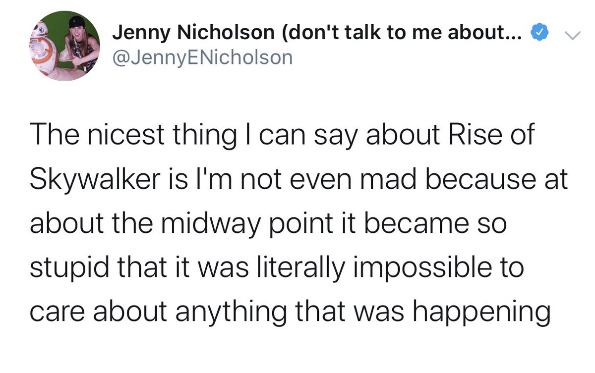 miss jenny nicholson popped all the way off