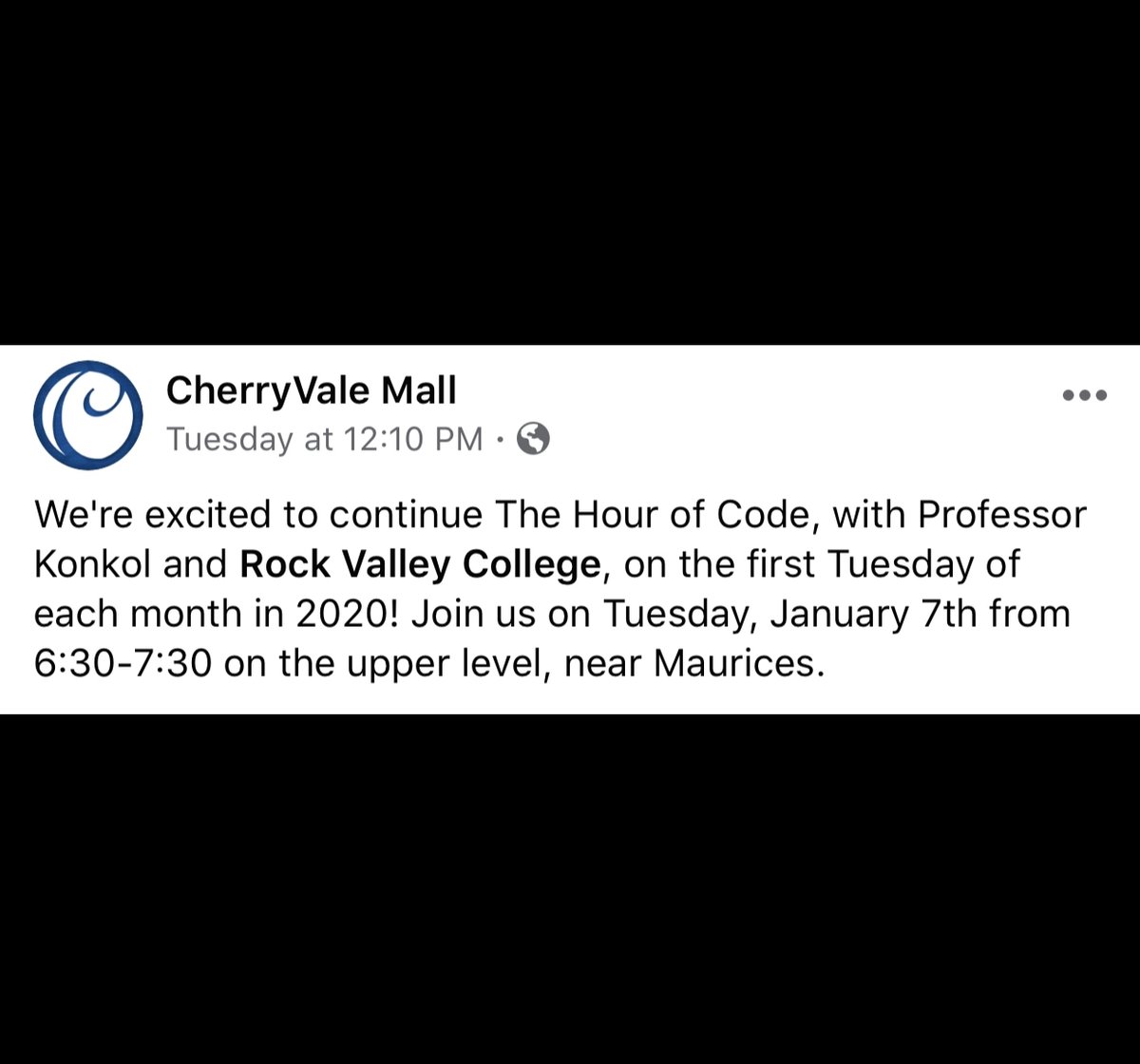 CISRVC's tweet image. RSVP for 2020 #RVCHourofCode at CherryVale Mall! See Details --&amp;gt; bit.ly/2EVIoA5 

View Details--&amp;gt; bit.ly/2t3fdsk