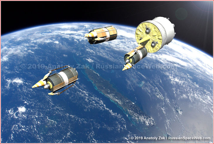 RussianSpaceWeb's tweet image. MISSION SUCCESS: #Gonets satellites reported calling home after their ride into orbit on #Russia's #Rockot booster and separation from the Briz-KM stage: russianspaceweb.com/gonets-block15…