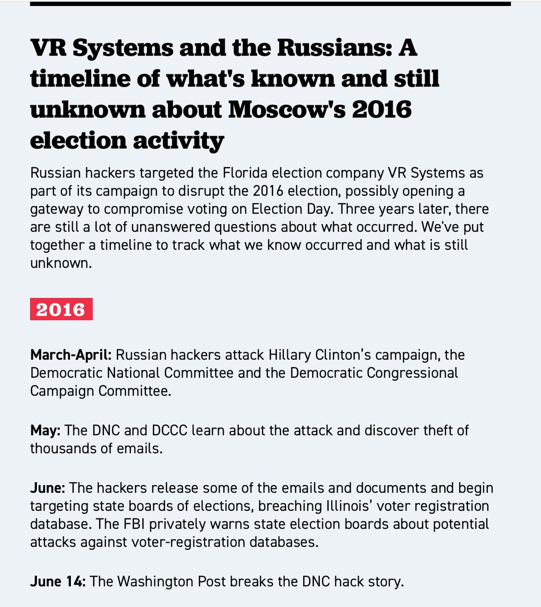 LostDiva's tweet photo. Elite Rehash of 2016 is also a history re-write to benefit their bullshit.. like this lie that Russians hacked Hillary's campaign and the #DNC while also adding in the #DCCC and #RCCC hacks.. Remember #DCCapital #Anwan #DebbieWassermanSchultz?
https://t.co/jbu3sWaYFd https://t.co/tPdu5peRtZ