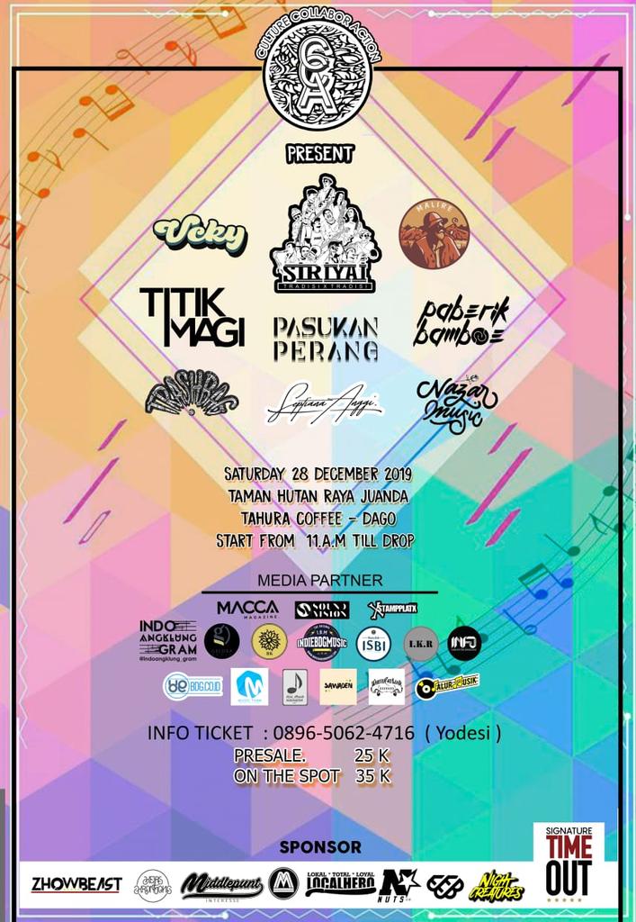 PaberikBamboe's tweet photo. Bersiap untuk perhelatan dalam “CULTURE COLLABOR ACTION” Sabtu 28 Desember 2019 di Taman Hutan Raya Juanda, Tahura - Dago.

Skutttt https://t.co/r2ZpIsoU3h